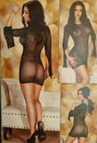Chilirose mesh minidress (black, S/M)