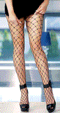 Chilirose wide net stockings from Ginger Candy lingerie