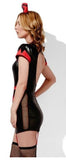 Fever wet look nurse costume from Ginger Candy lingerie