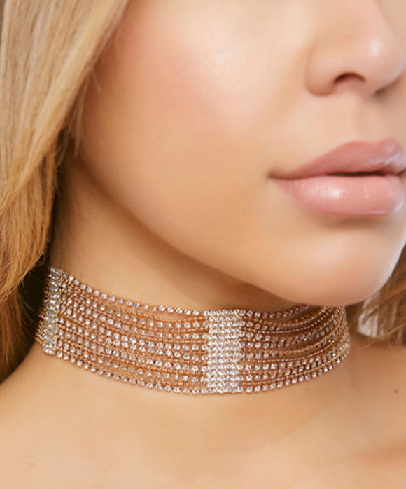 ForPlay rhinestone choker from Ginger Candy lingerie