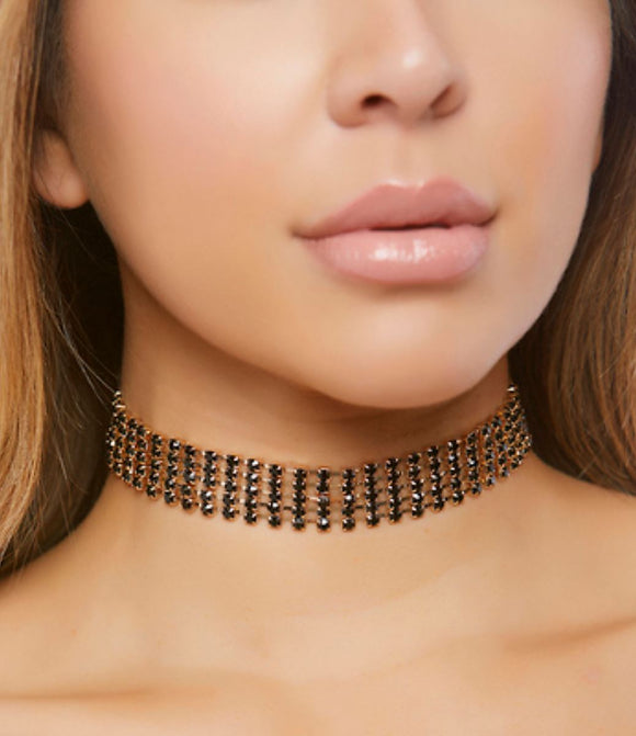 ForPlay rhinestone choker from Ginger Candy lingerie