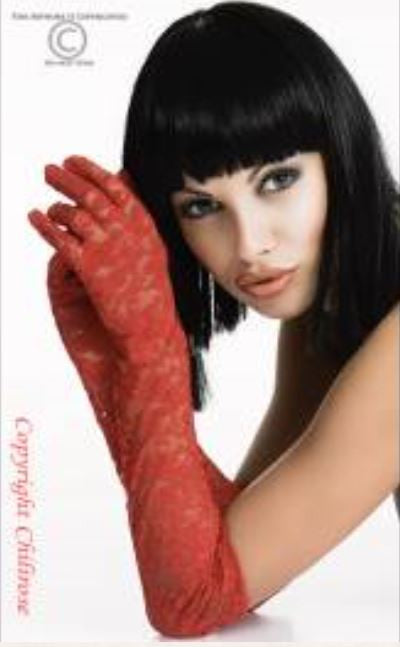Chilirose long lace gloves from Ginger Candy lingerie
