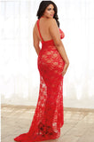 Dreamgirl long lace gown from Ginger Candy lingerie