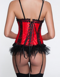 Corset lingerie in red and black from Ginger Candy