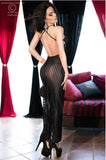 Chilirose sheer striped long gown from Ginger Candy lingerie