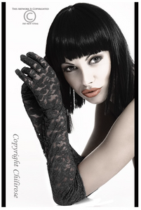 Chilirose long lace gloves from Ginger Candy lingerie