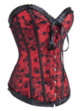 I Want Lingerie corset with lace detailing (blue, green or red, S, 2XL)