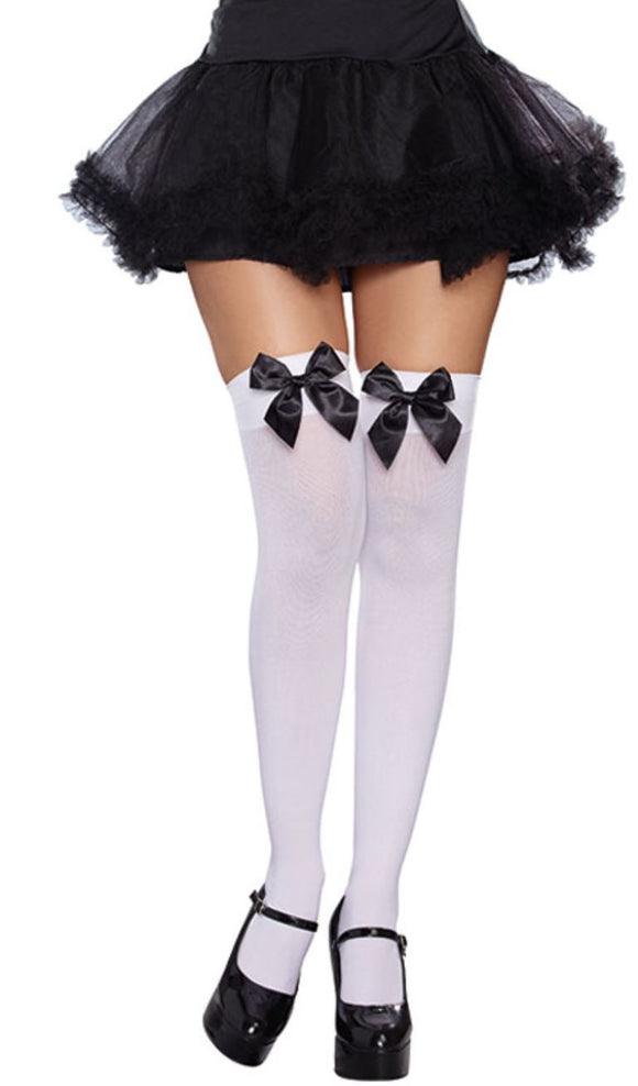 Dreamgirl bow top thigh-highs | Ginger Candy lingerie