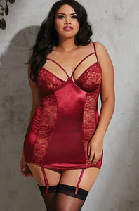 Dreamgirl satin and lace chemise | Ginger Candy 