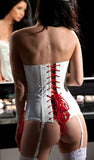 Allure Lingerie vinyl nurse corset from Ginger Candy lingerie