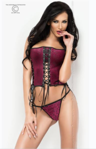 Chilirose corset from Ginger Candy lingerie