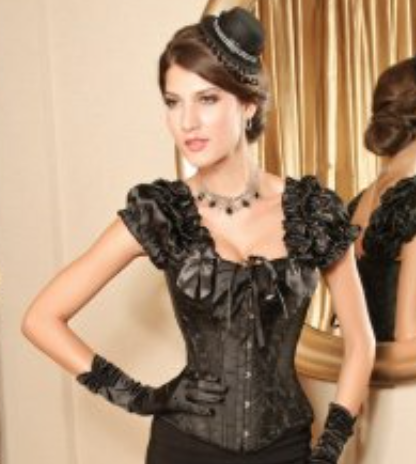 Corset lingerie in black from Ginger Candy