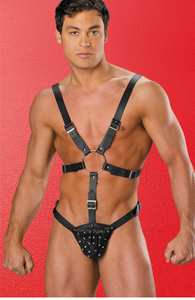 Allure Lingerie men's adjustable leather harness from Ginger Candy