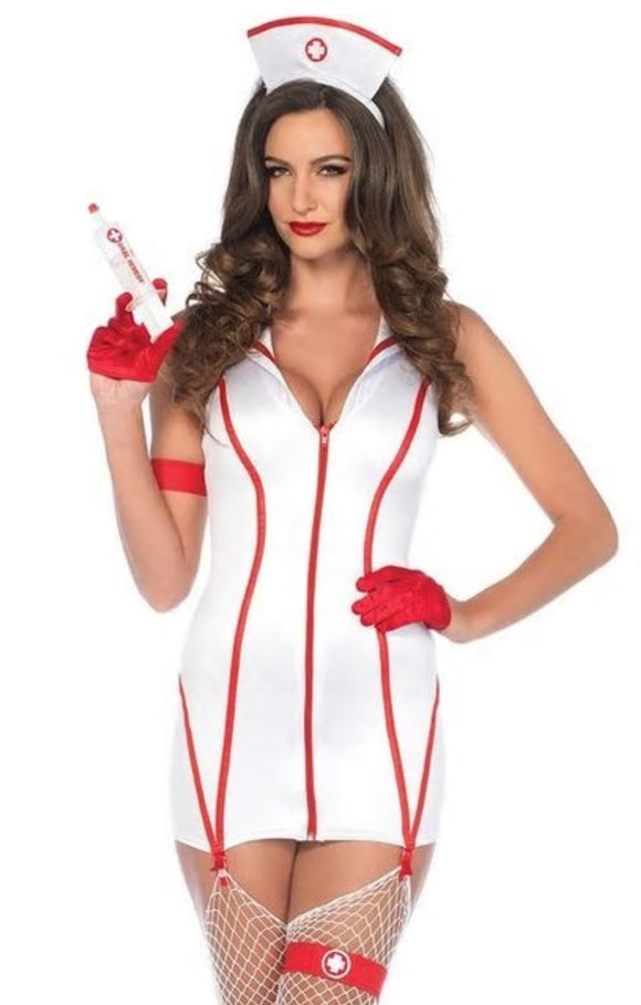 Leg Avenue nurse costume from Ginger Candy lingerie