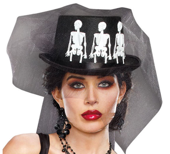 Dreamgirl “Ms Bones” top hat from Ginger Candy lingerie